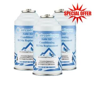 Car Aircon Air Con Air Conditioning Top Up Recharge Refill Regas Can x 3 DIY Gas