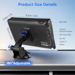 HD TFT Touch Screen Satnav with Voice Turn Directions