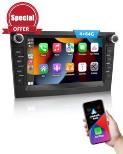 ESSGOO 4+64G Android 14 Car Stereo For Vauxhall Opel Corsa C/D Zafira B Astra G H with Wireless Carplay and Android Auto