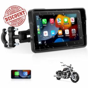 Jansite Motorcycle Carplay Screen 5 inch Wireless Carplay Motorbike Android Auto