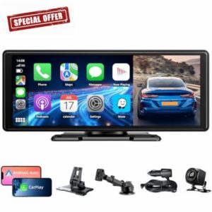 10.26" Wireless Car Stereo for Apple Carplay & Android Auto