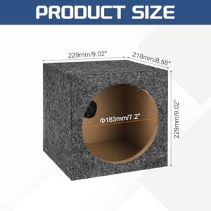 Gray Single Vented Subwoofer Box Car Audio Truck Speaker Box for DIY Home Vehicle Audio Custom Sound Supplies