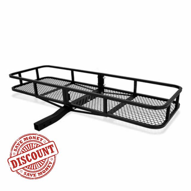 Railing Roof Bars 500LBS Universal Steel Basket Trailer Hitch Cargo Carrier Car Rear Luggage Rack Roof Racks
