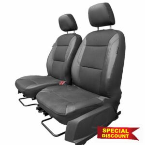 Premium Leatherette Car Seat Covers with Air-Mesh & Memory Foam – Universal Front Seat Protector
