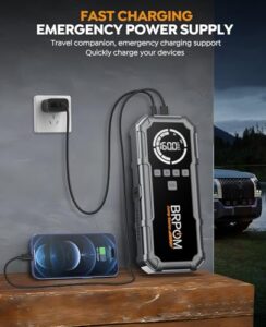 12V Car Jumper Power Bank with Jump Clamps