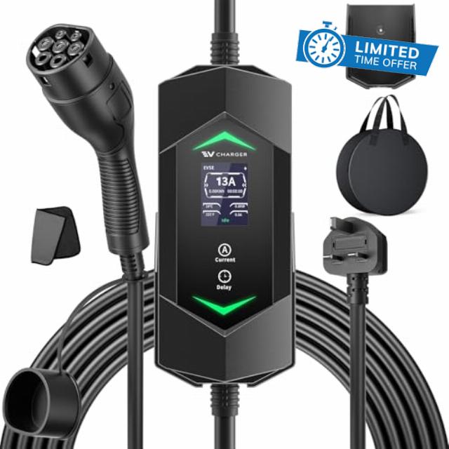 EVJUICION EV Charger Cable Type 2 to 3 Pin Plug
