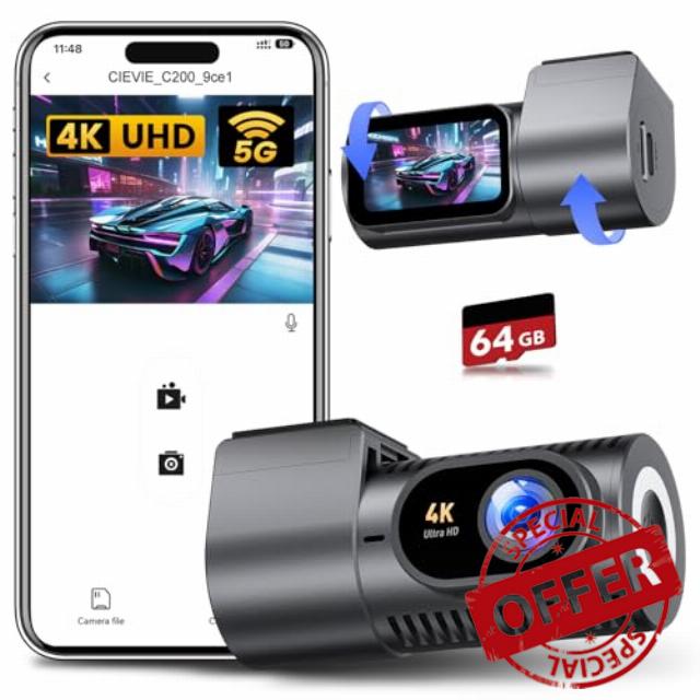 CIEVIE Dash Cam Front 4K-1.5" IPS Display