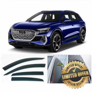 4x Wind Deflectors for AUDI Q4 e-tron 2021 2022 2023 2024 2025 2026 Weather Shields/Sun Visors/Rain Guards