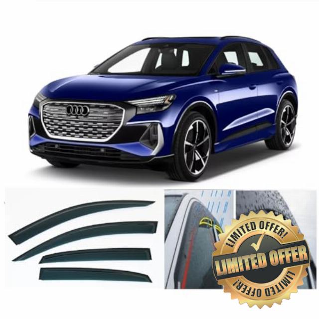 4x Wind Deflectors for AUDI Q4 e-tron 2021 2022 2023 2024 2025 2026 Weather Shields/Sun Visors/Rain Guards