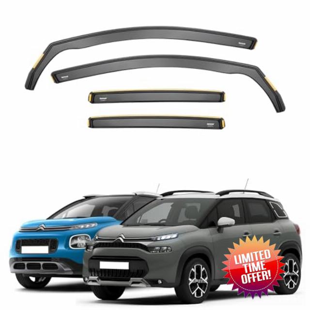 ISPEED Wind Deflectors For Citroen C3 Aircross MK1 2017-2024 4pc Set | Keep Your Car Ventilated In Rain & Wind