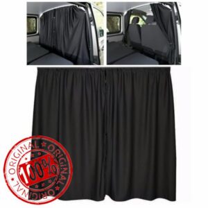 Black or Grey Blackout Cab Divider Separator Curtain with Fittings For RENAULT TRAFIC VAUXHALL VIVARO ALL TYPES (2 curtains 1.5 m drop come with 1 rail 140cm long