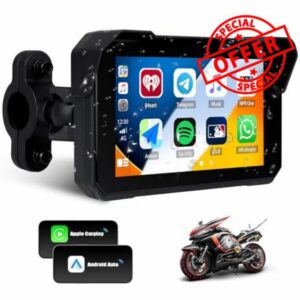 SIXTOP Motorcycle CarPlay Screen with Wireless Apple Car Play Android Auto