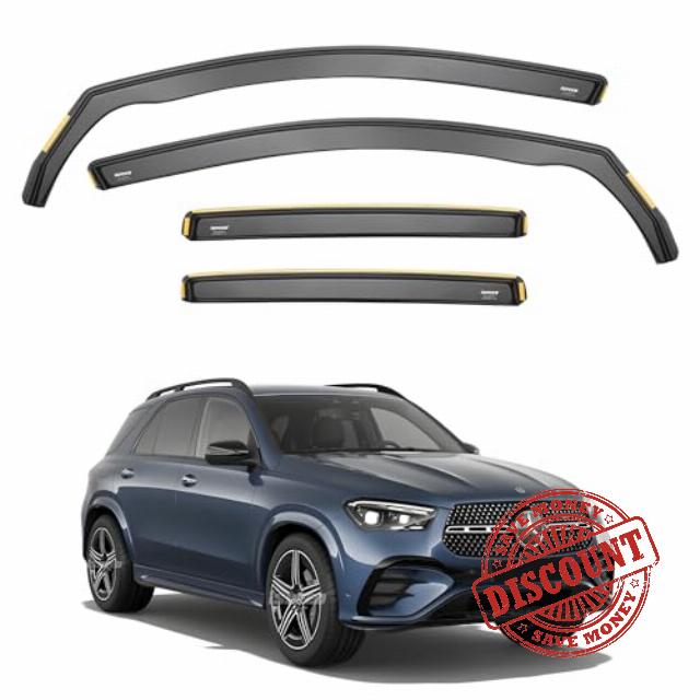 ISPEED Wind Deflectors For Mercedes GLE MK2 W167 2018-2026 5-Door SUV 4pc Set (DOES NOT FIT COUPE) | Keep Your Car Ventilated In Rain & Wind