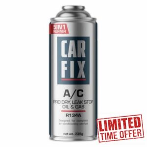 CARFIX replacement refrigerant r134a for automotive air conditioning - 1 can 5in1