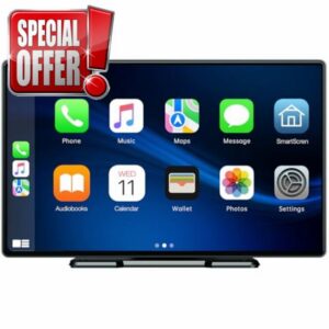 LAMTTO 9 Inch Wireless Car Stereo with Apple Carplay and Android Auto | Portable Touch Screen GPS Navigation for Car