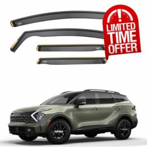 ISPEED Wind Deflectors for Kia Sportage MK5 2021-2025 5-Door SUV 4pc Set | Keep Your Car Ventilated In Rain & Wind
