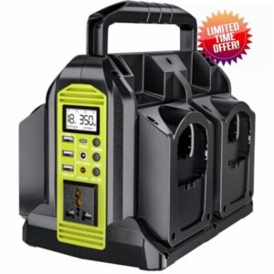 4-Ports 350W Power Inverter for Ryobi 18v Battery