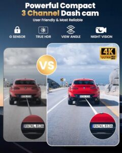 4K+1080P+1080P Car Camera
