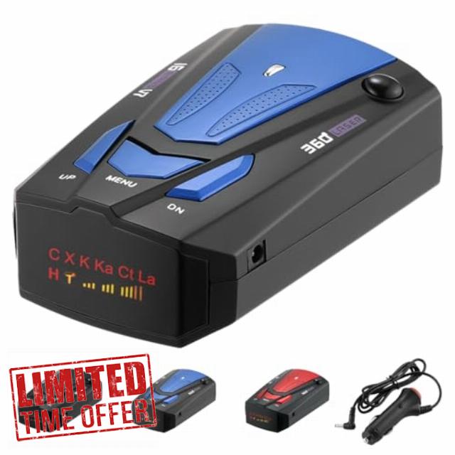 Speeder Pro Radar Detector Car Radar & Speed Camera Detector Long Range Detection 360° Omnidirectional Monitoring Voice Alerts Early Warning for Speed Traps & Photo Capture (Blue)