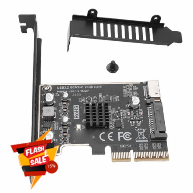 PH6602 PCIe to USB 3.2 Gen 2x2 Expansion Card