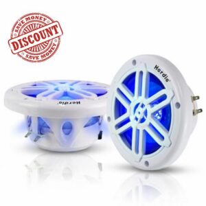 Herdio 6.5" 350W Marine Speakers - IP66 Waterproof Coaxial Audio