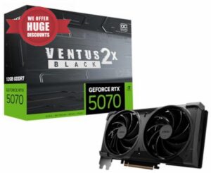msi Gaming RTX 5070 12G Ventus 2X OC Black Graphics Card (12GB GDDR7