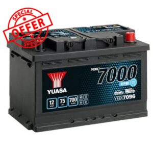 Yuasa YBX7096 12V 75Ah 700CCA EFB Maintenance Free Start Stop Car Battery | Up to 270