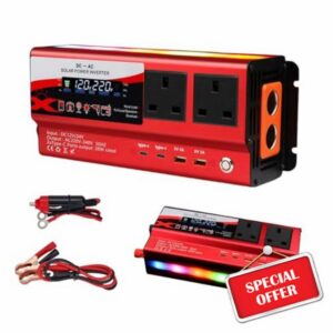 2000W Power Inverter DC 12V/24V to AC 220V
