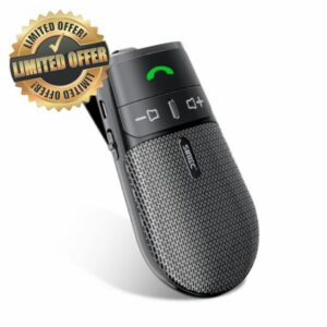 Hands-free Car Phone Kit Bluetooth: Wireless Visor Hands Free Calling Device with Siri Support Auto Power On Dual Phone Connection Built-in Mic Speaker Compatible with Android and iOS for Van Truck