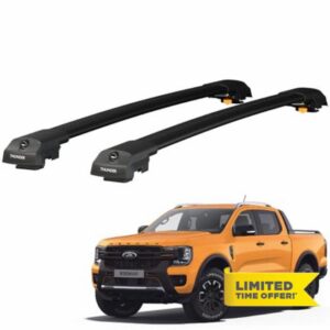 Roof Bars For FORD RANGER 2023 2024 2025 2026 Onwards with Raised Side Rails