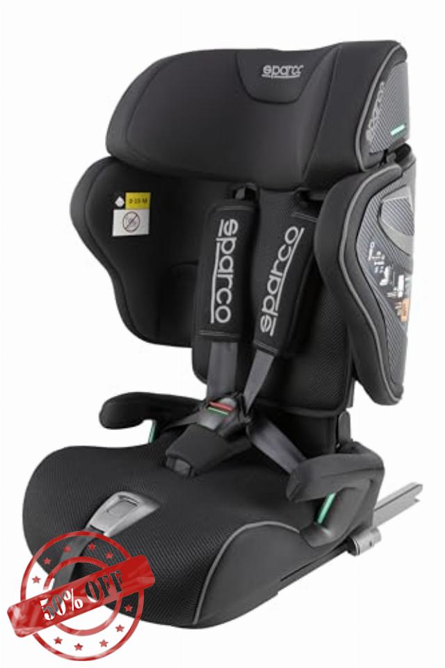 Sparco i-Size SK8000IBK Child Car Seat for Children 76–150 cm