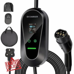 GROWNEER EV Charger 3 Pin Plug 49.21Ft/15M Type 2 Charging Cable 3kW