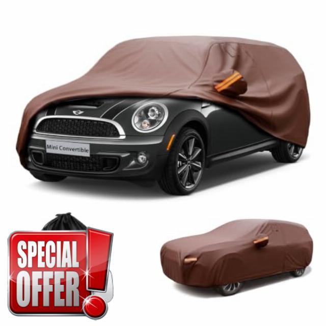 Cowtcver Car Cover Waterproof Breathable for Mini Convertible (2004-2026) Full Exterior Imitation Cowhide Car Covers