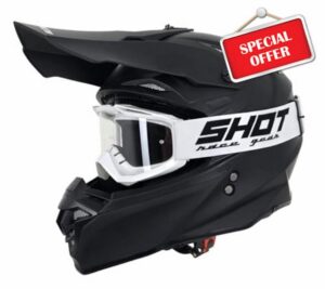 Stealth HS127 Adult Motocross Helmet Matt Black – ECE 22.06 Approved MX Off-Road Helmet with ABS Shell