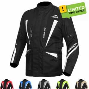 Dimex Waterproof Motorcycle Jacket – Men’s Cordura Textile Riding Jacket