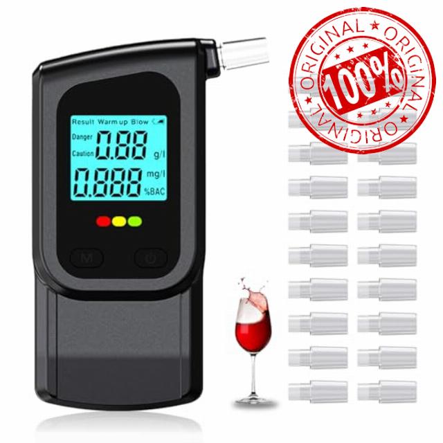 Breathalyzer Alcohol Tester with 20 Mouthpieces