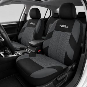 3D Tyre Embossed Universal Seat Covers | Front Seats Airbag Compatible