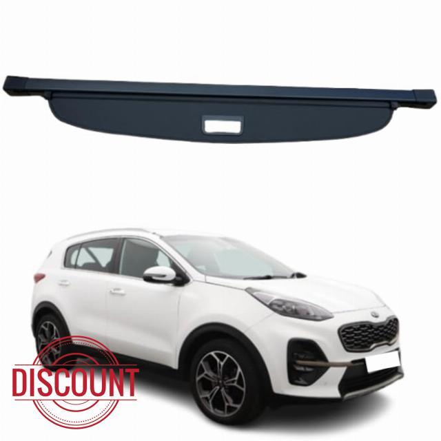 Car Parcel Shelf - Compatible with Kia Sportage MK4 2016-2022 | Sturdy Retractable Boot Cover for Extra Storage | Space Saving Car Accessories | Black | TCC Parcel Shelf Direc
