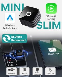 Wireless CarPlay & Android Auto Adapter – Upgrade Wired CarPlay & Wired Android Auto to Wireless