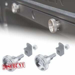 Warning Triangle Hatch Knobs for Land Rover Defender L663 - Stainless Steel