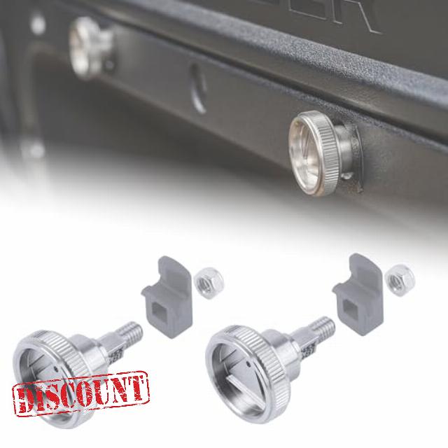 Warning Triangle Hatch Knobs for Land Rover Defender L663 - Stainless Steel