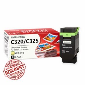 C320 C325 Black Toner Cartridge Compatible Replacement for Xerox 006R04823 C320/C325 Toner Work for C320 C325 C320DNI C325DNI Printer (with Chip)