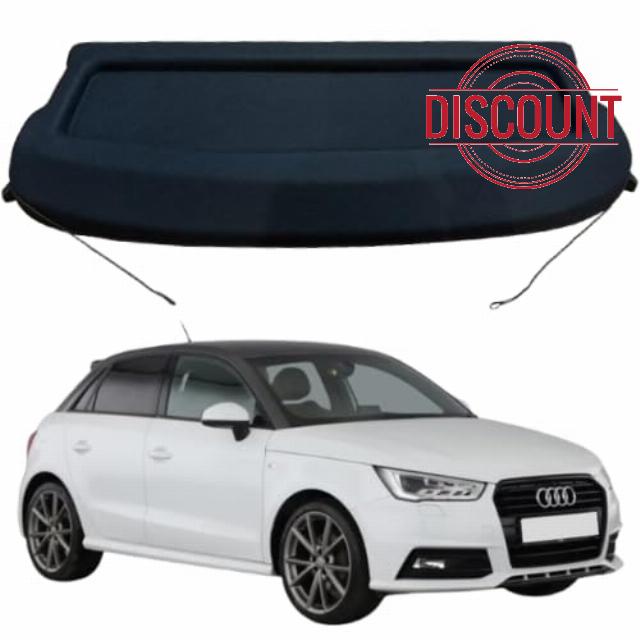Car Parcel Shelf - Compatible with Audi A1 2010-2018 MK1 | Sturdy Boot Cover with Cord for Extra Storage | Space Saving Car Accessories | Black | TCC Parcel Shelf Direc
