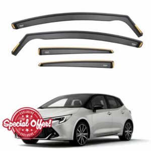 ISPEED Wind Deflectors For Toyota Corolla MK12 2018-2026 5-Door Hatchback 4pc Set | Keep Your Car Ventilated In Rain & Wind