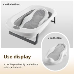 Foldable Bucket & Water Scoop - White & Grey