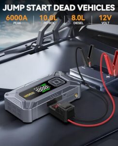 8000A 150PSI Portable Car Battery Booster (8.0L Petrol/10L Diesel)