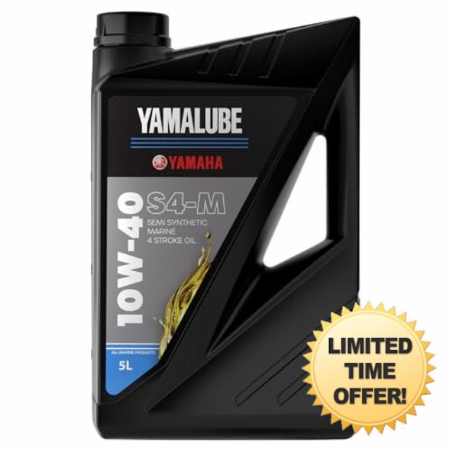 Yamaha Yamalube 10W-40 Semi-Synthetic Marine 4-Stroke Engine Oil