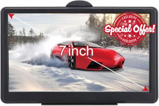 Car Sat Nav for UK & Europe – 7 Inch GPS Navigation with 2026 Maps