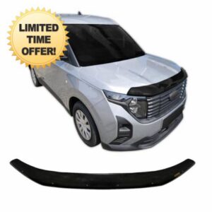 SCOUTT | Hood Deflector Bonnet Guard Compatible With Transit Courier 2024 - Up Black