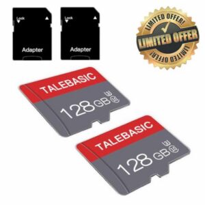 128GB Memory Card Class 10 Micro Memory Card with adapter Fast speed Memory Card for Tablet/Mobile Phone/Camera/Car Audio/Game Console(2 Pcs 128GB)